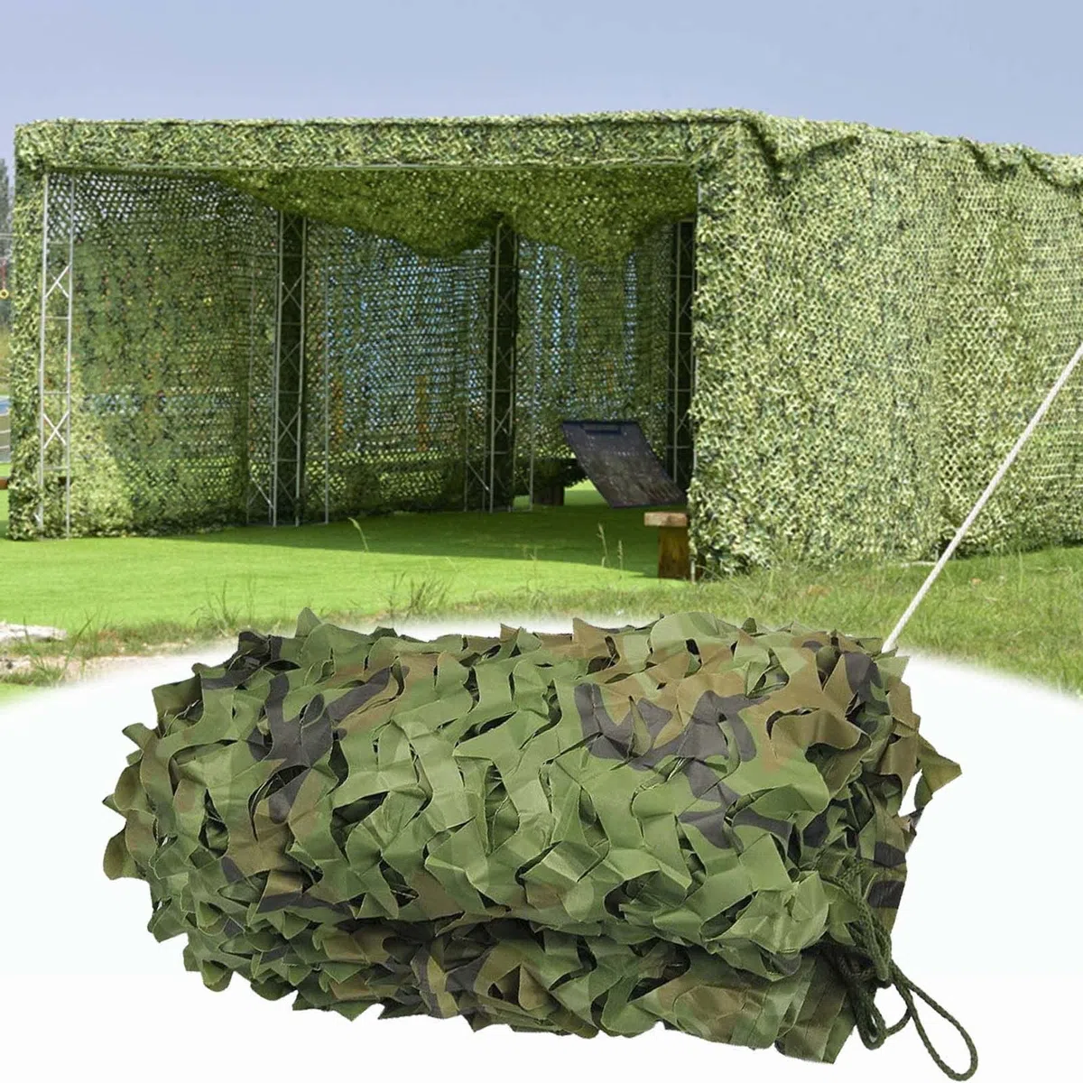 Tarnnetz Bundeswehr,Camouflage Netz Jagd,Garten Pergola Terrassen Sonnensegel,Camping,Militärische Dekoration,Autoabdeckung,Sonnenschutz/Sichtschutz,Verstärktes Tarnnetz,Jungle-2x3m(6.6*9.8ft)