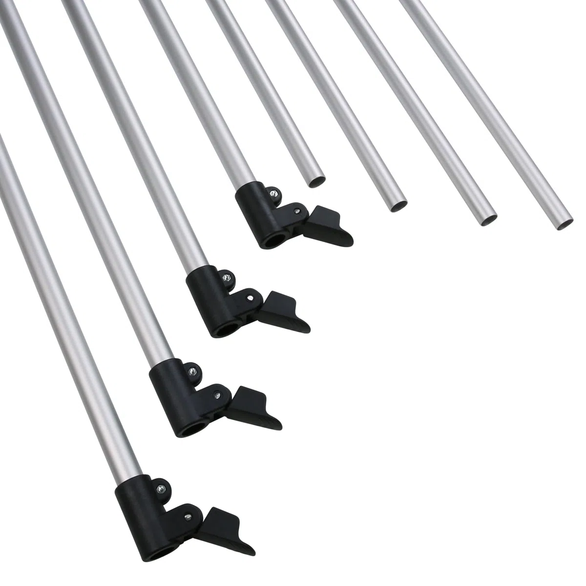 your GEAR Windbreak Pole Set - Teleskopierbare Aluminiumstangen für Camping Sicht- und Windschutz, stabil und einfache Montage - 100 bis 180 cm