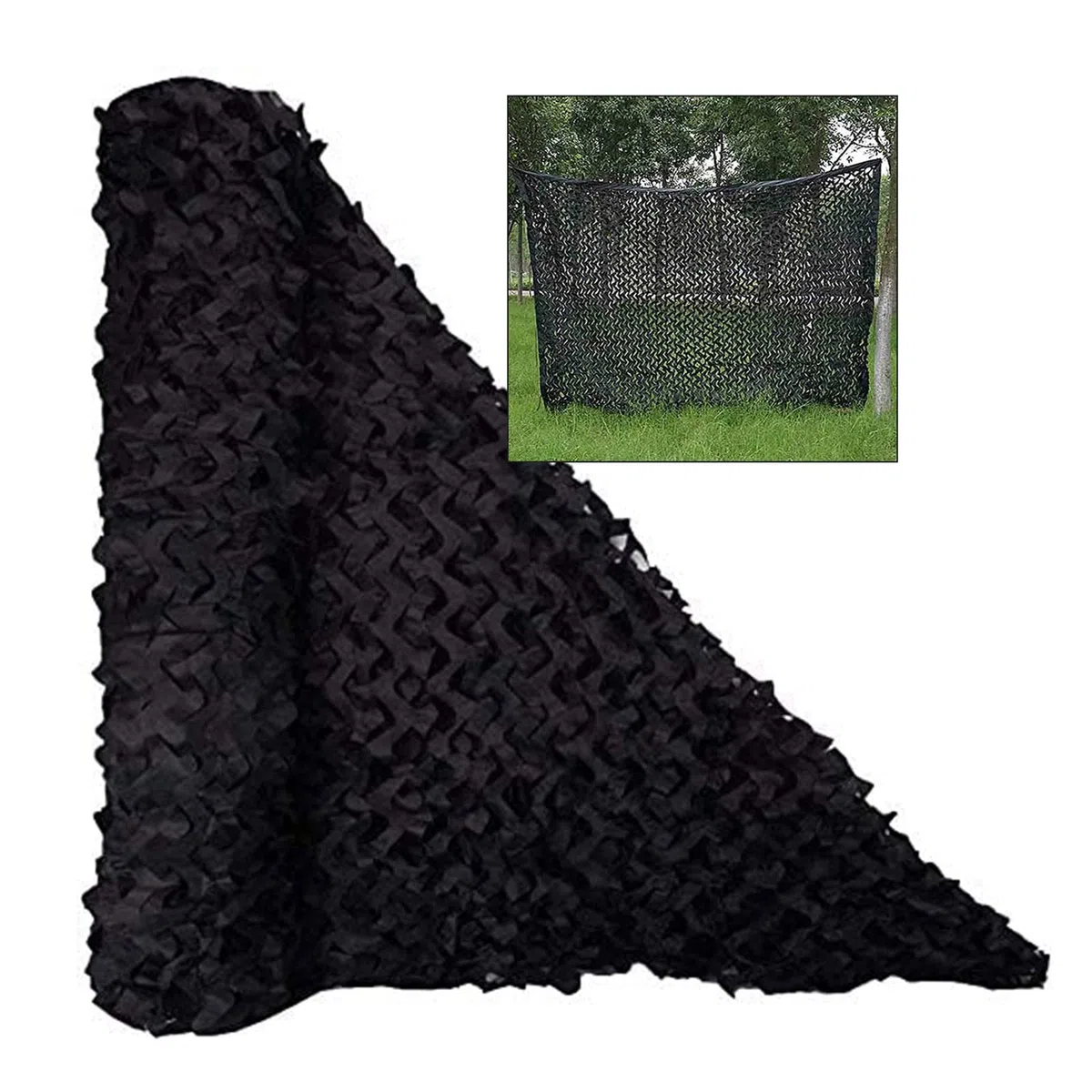 Tarnnetz Schwarz 4x6m,sonnensegel,verstärktes Camouflage Netz,strapazierfähiges Schattennetz,militärisches Tarnschutznetz,für Jagd Freien,pergola-Sonnenschutz,gartendekoration,4x4m(13 * 13ft)