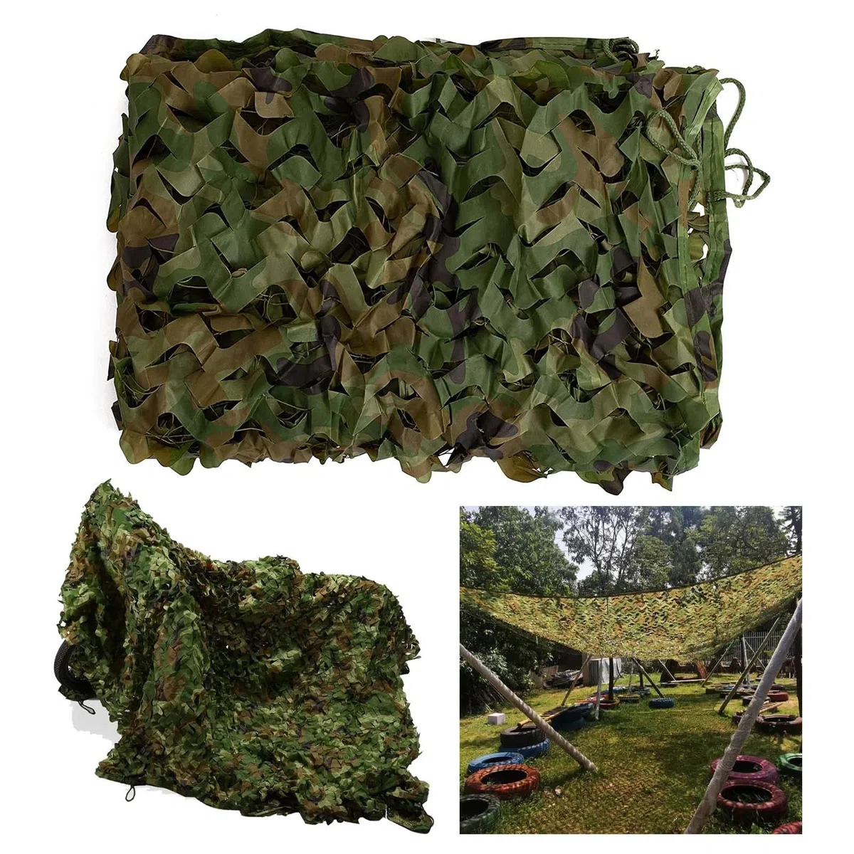 Pxzybd Bundeswehr Verstärktes Tarnnetz,Sonnenschutz Tarnung Netz,Camouflage Netz Wald,Für Camping,Jagd,Dekoration,Autoabdeckung,Tarnnetz Sichtschutz 2m 3m 4m 5m 6m 8m 9m 10m,Jungle-2x3m(6.6 * 9.8ft)
