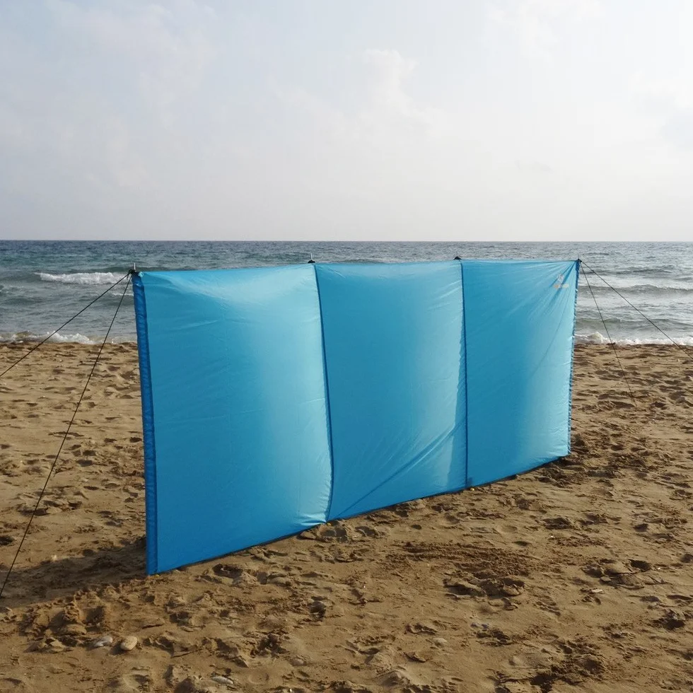 outdoorer Strand-Windschutz Aeolus II - idealer Wind- und Sichtschutz für Strand und Garten, 3m x 1,3m, inkl. Sandheringe, UV 60, leicht, kleines Packmaß