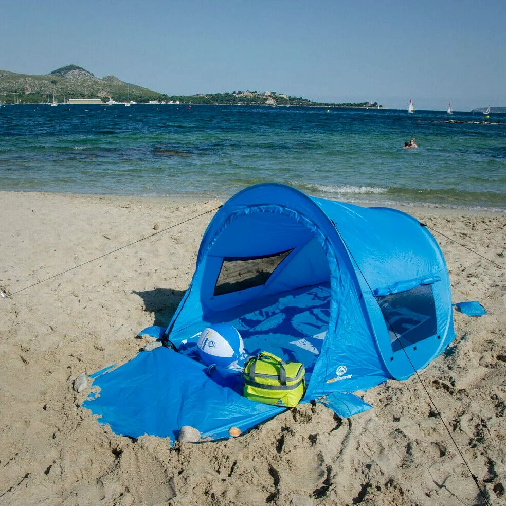 Outdoorer Strandmuschel Zack Premium Family Pop Up UV 80 Sonnenschutz