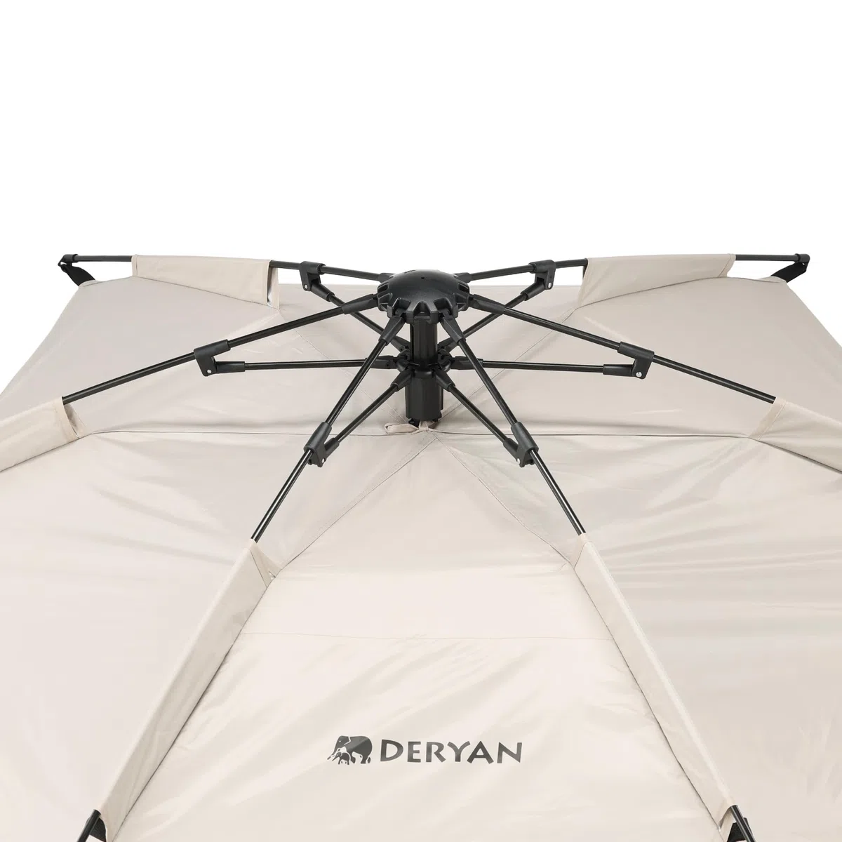 Deryan Up-to-Go Pop-Up Strandzelt für Kinder – UV-Schutz UPF 50+ und Windschutz, Kompakt & Faltbar, Tragbares Wurfzelt, 4 Personen, In 1 Sekunde aufgebaut – Silber