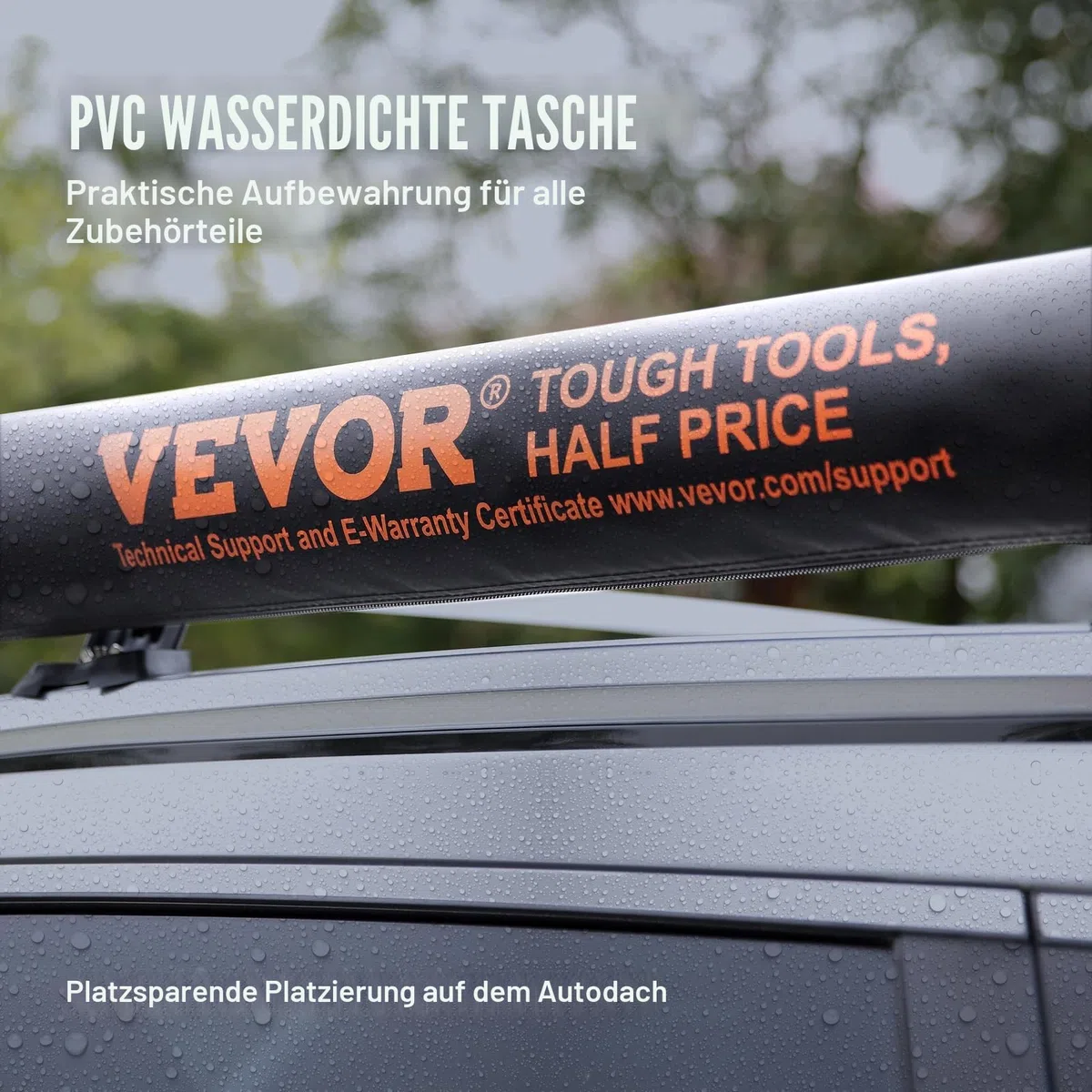 VEVOR Sonnensegel Wohnwagen 1,4x2m UV50+ UV-Schutz Markise 280g Polyestergewebe PU3000mm Wasserdicht inkl. PVC-Tasche