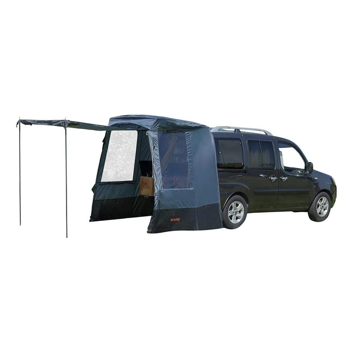 Campout Auto Heckzelt – Heckklappenzelt Camping – 3000 mm Wasserdicht – Zusätzlicher Wohnraum – inkl. Vordachstangen – Anbauhöhe 175–190 cm