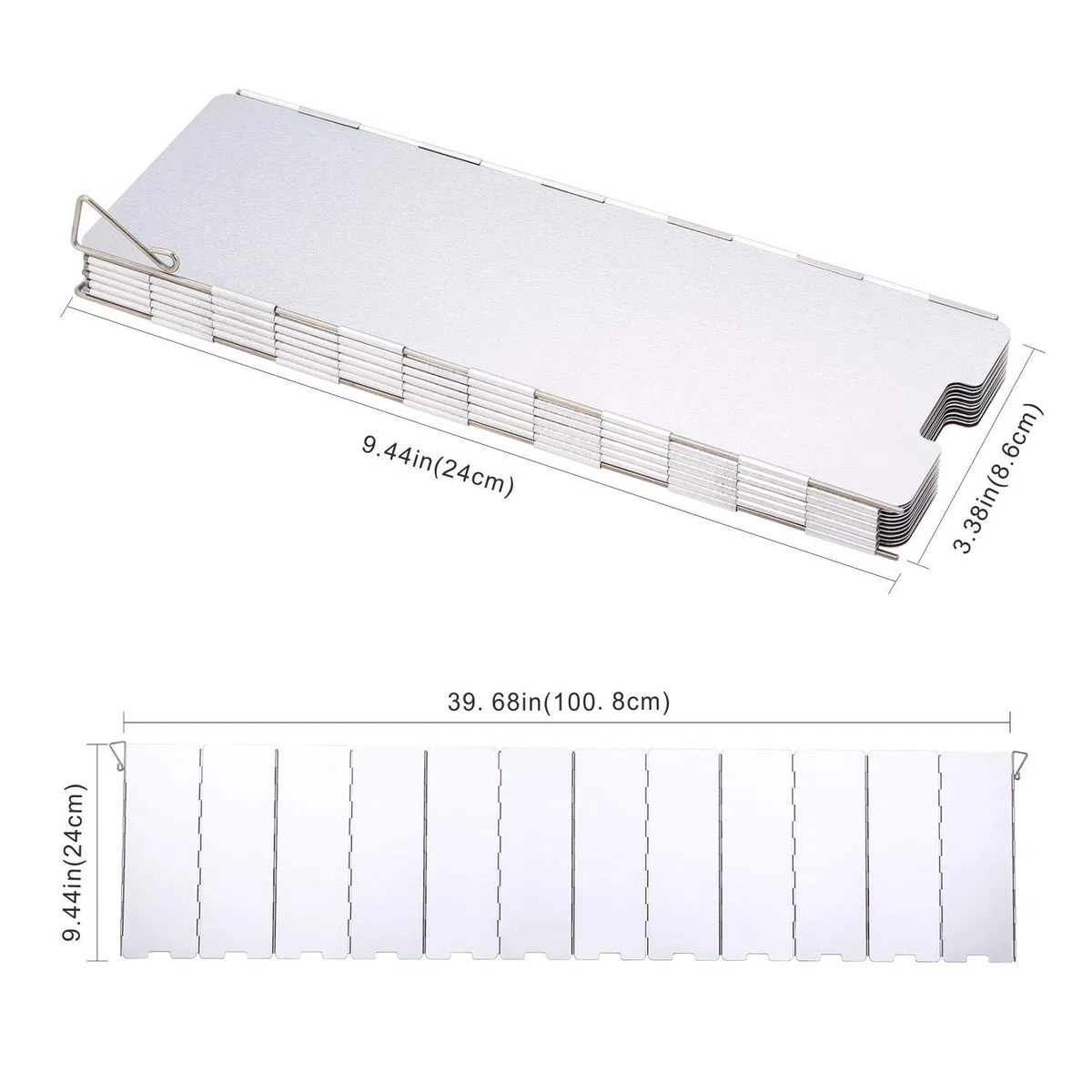 Faltbarer Windschutz für Gaskocher 10/12-Lamellen Aluminium Gaskocher Windschutz Outdoor Campingkocher Windschutzscheibe Windblockade für Camping Picknick BBQ