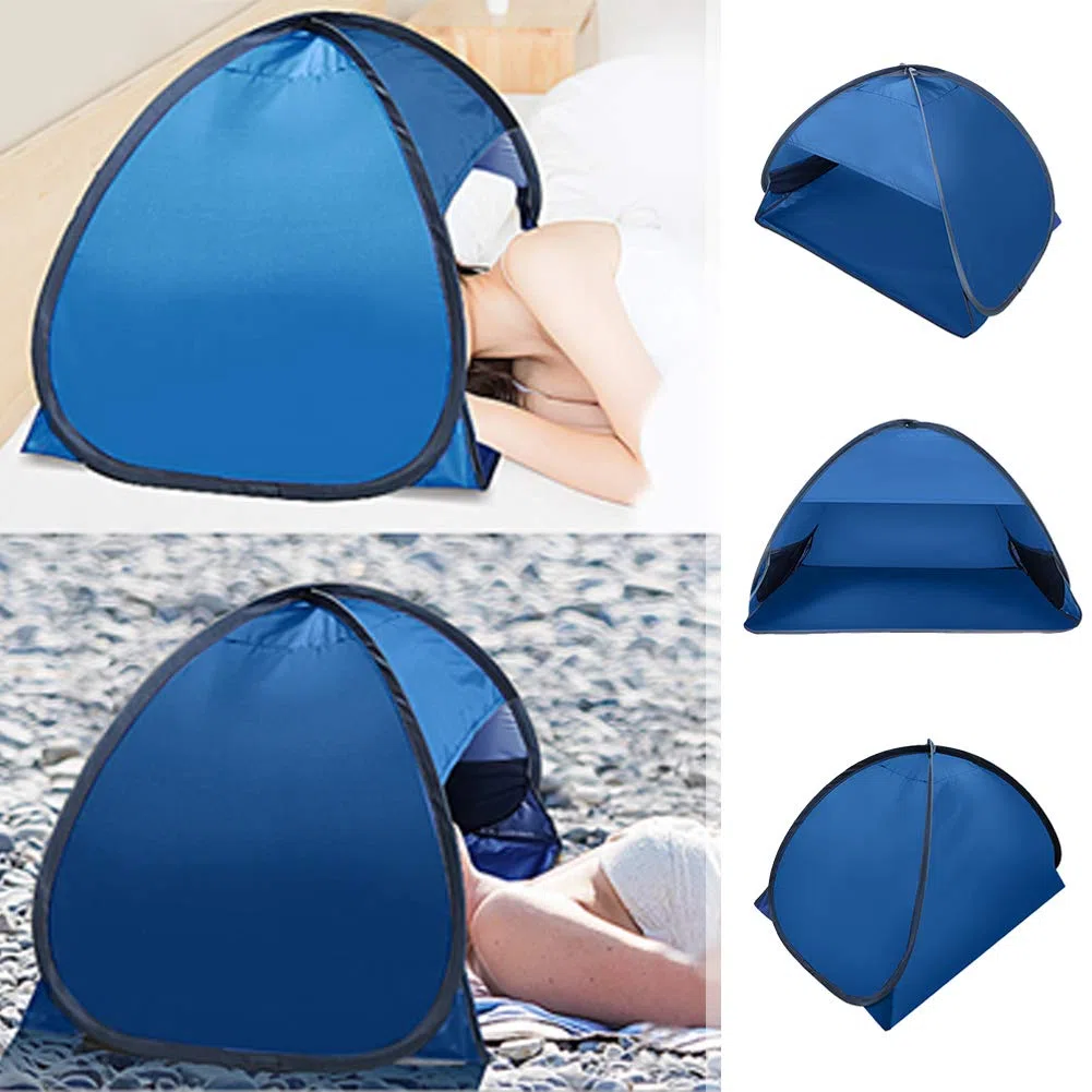 Kleines Pop-up-Strandzelt - Sonnendach - Instant Face Shade Vordach - Anti-UV - für Outdoor Strand Camping Angeln Wandern