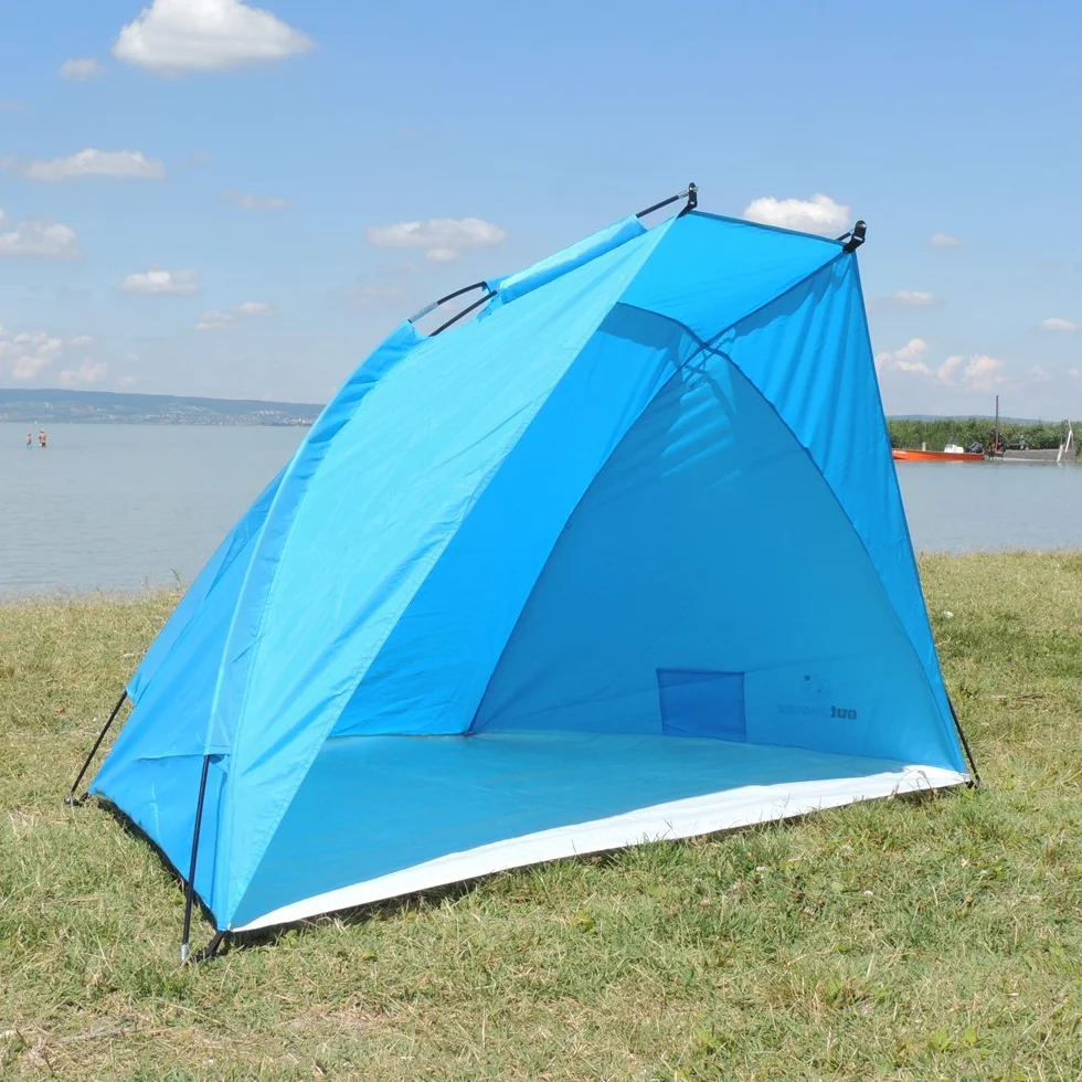 outdoorer Strandmuschel Helios - Reise-Strandmuschel, UV Schutz 80, Mini-Packmaß, Strandzelt, Sonnenschutz & Windschutz