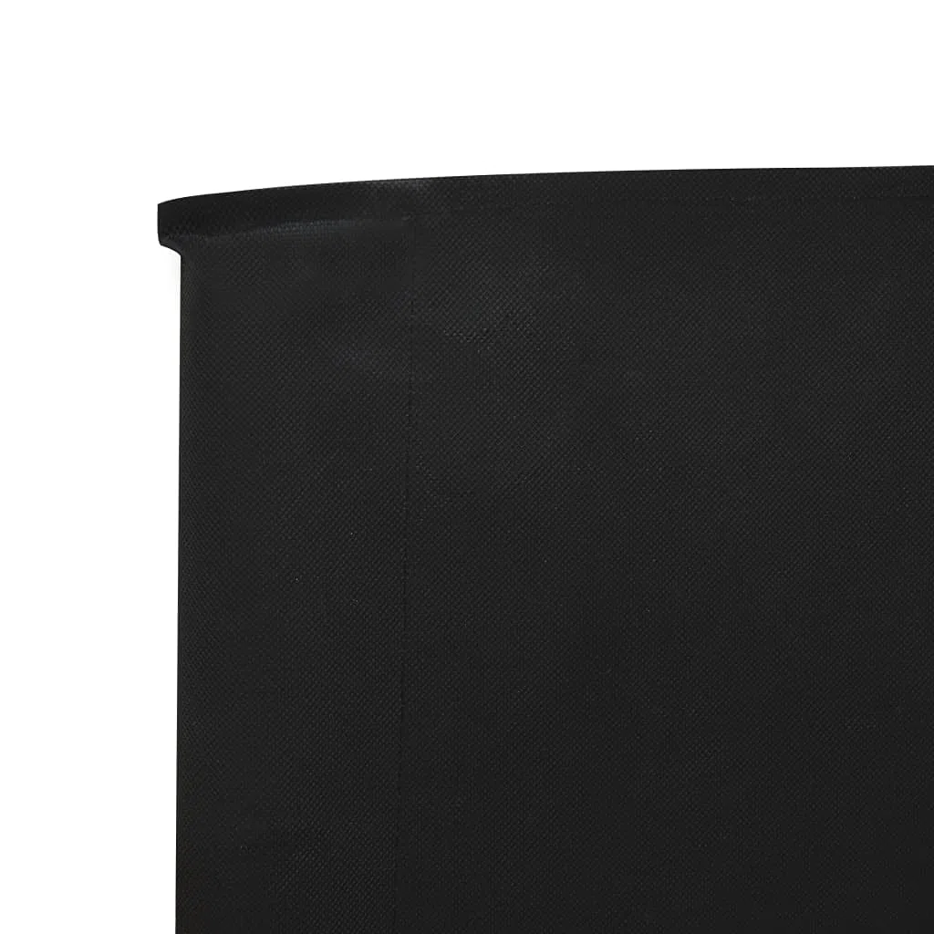 vidaXL Windschutzgewebe Faltbar Windschutz Sichtschutz Sonnenschutz Camping Balkon Terrasse Garten Zaun Strand 3-tlg. 400x120cm Schwarz