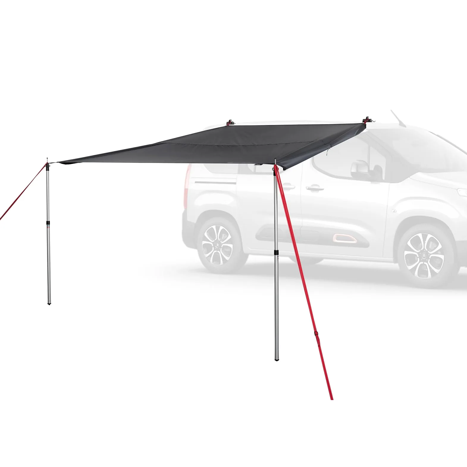 qeedo Motor Tarp Universal Sonnensegel wasserdichtes Vordach Camping Markise UV80 250 x 250 cm
