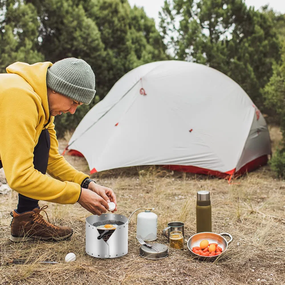 Lixada Ultraleichter Titan Outdoor Campingkocher Windschutz Regenschirm Winddichte Platte 15cm