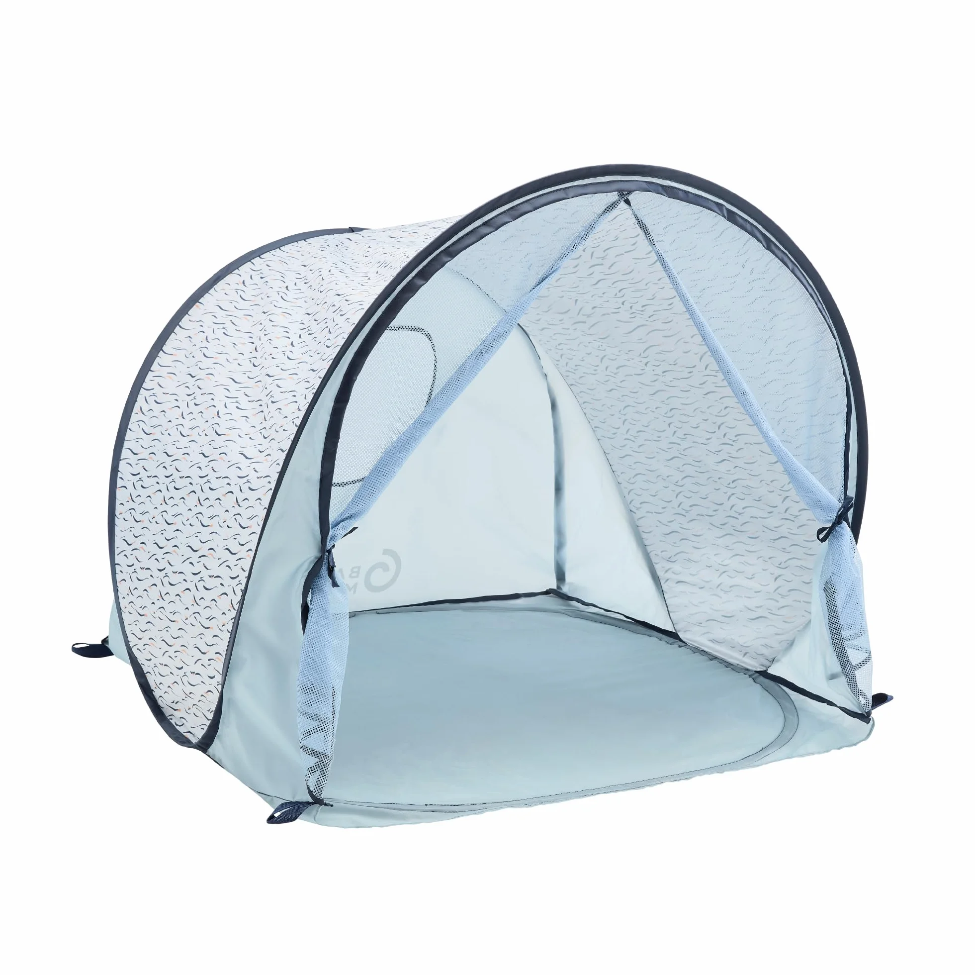 Babymoov Strandmuschel mit UV-Sonnenschutz - LSF 50, Pop-Up-System, Sonnenschutz, Blue Waves