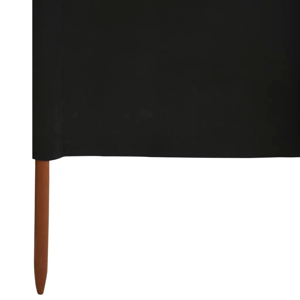 vidaXL Windschutzgewebe Faltbar Windschutz Sichtschutz Sonnenschutz Camping Balkon Terrasse Garten Zaun Strand 3-tlg. 400x120cm Schwarz