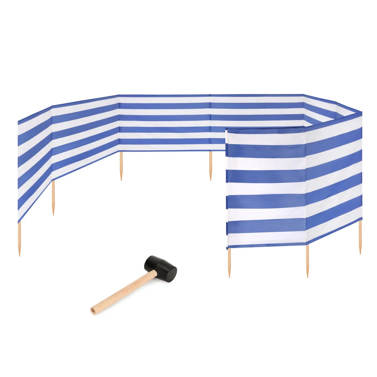 Garronda Strand Windschutz Sichtschutz 12m lang Plus Gummihammer GAEX001