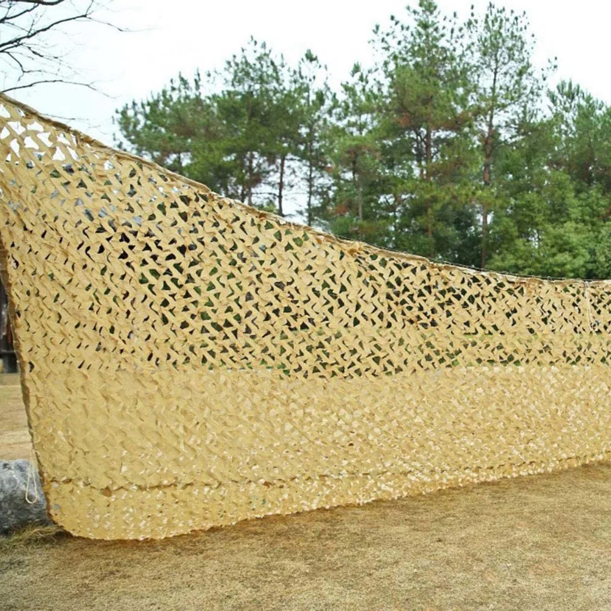 Verstärktes Tarnnetz,Sonnensegel,210d Oxford Tuch Camouflage Netz,Tarnung Netz Für Militär Camping Jagd Bundeswehr Dekorative Autoabdeckung,Sonnenschutz Tarnnetz Sichtschutz,Yellow-3x8m(9.8*26.2ft)