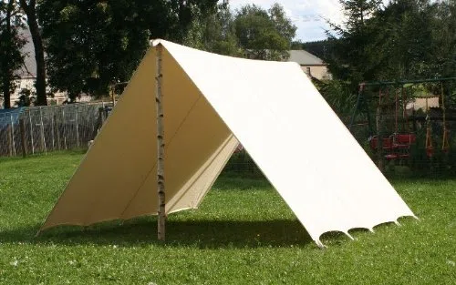 Sonnensegel 4 x 4 m LARP Reenactment Zelt Plane Ritter