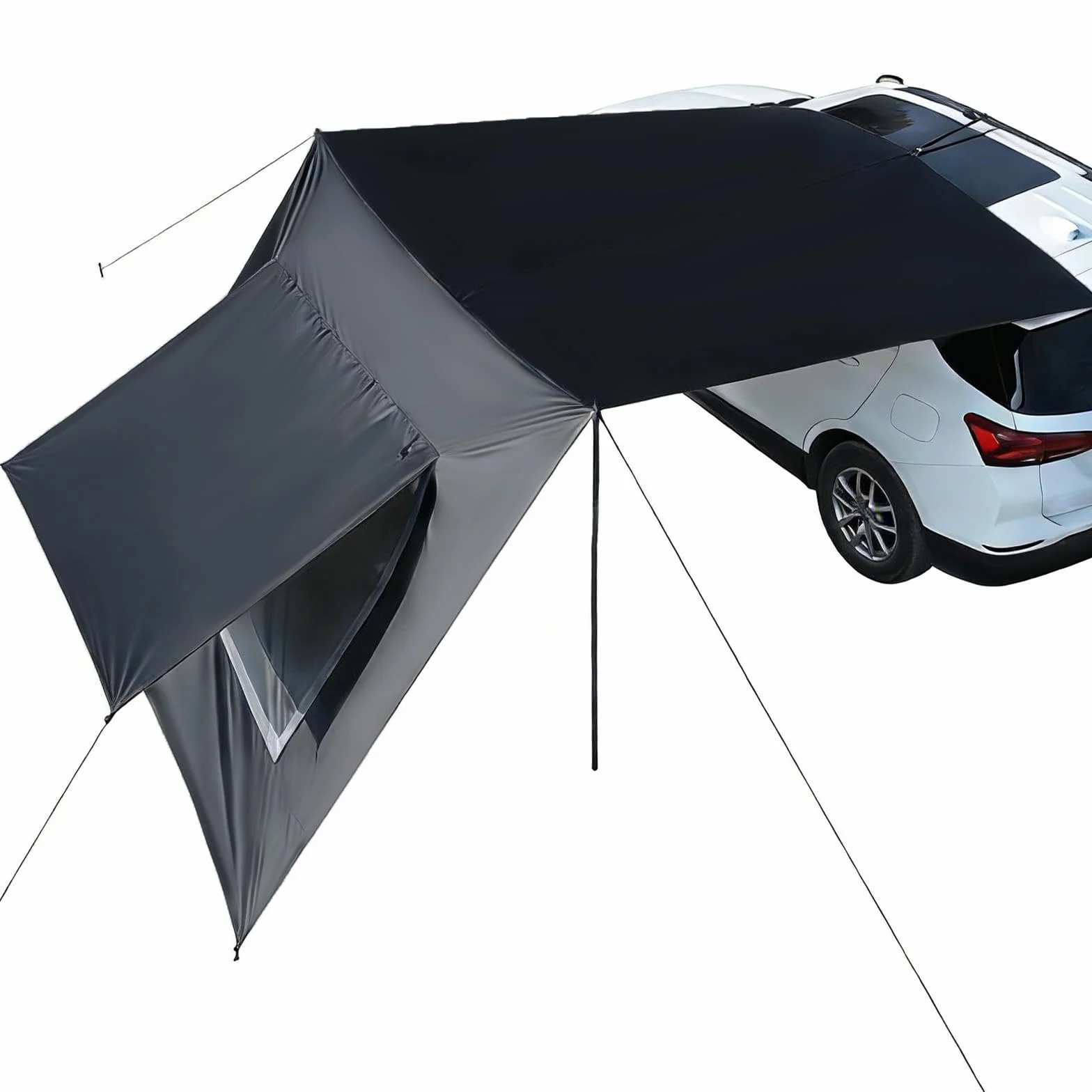 Vorzelt 2,9 x 4,8 m wasserdicht Sonnenschutz Campingzelt für Wohnmobil Van Wohnwagen (schwarz)