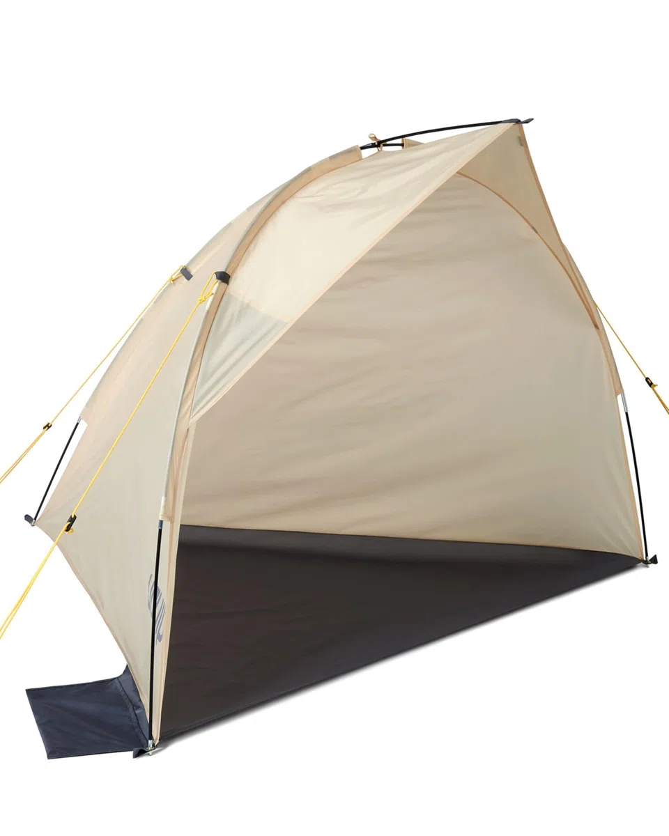 Uquip Strandmuschel Shelly Sand I 165 x 140 x 120 cm I UPF 50+ Strandzelt zum Schutz vor Sonne, Wind & Regen I tragbares Beach Zelt I ideal für Strand, Camping & Picknick