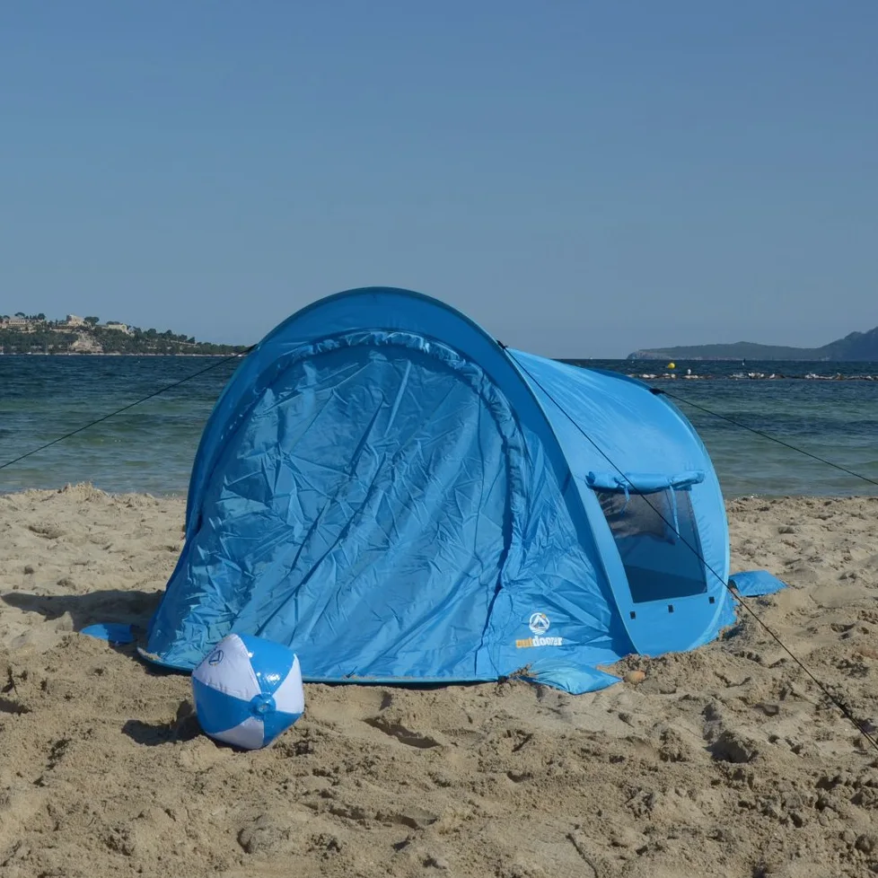 Outdoorer Strandmuschel Zack Premium Family Pop Up UV 80 Sonnenschutz