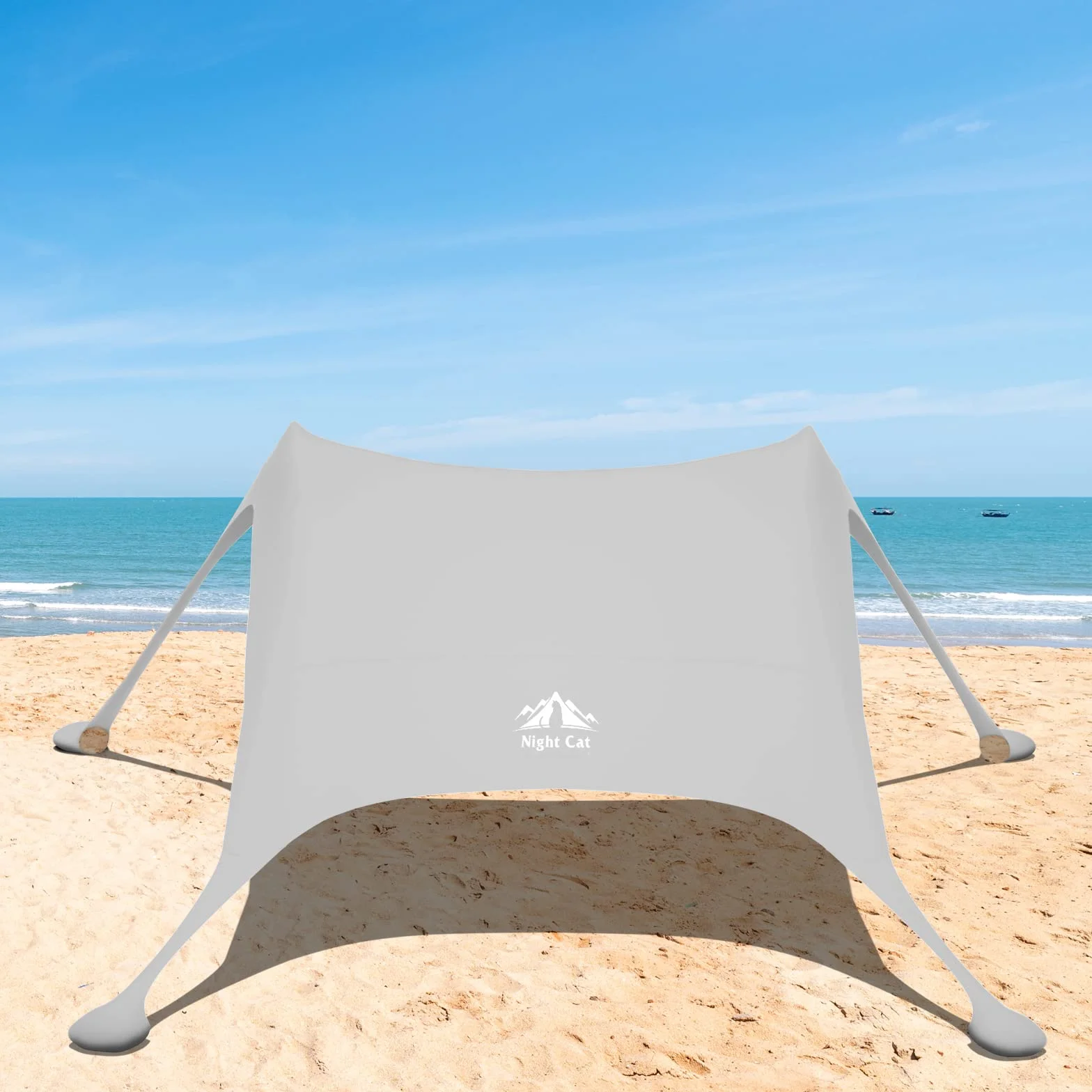 Night Cat Strandzelt Lycra Schatten Zelt Strandmuschel Sonnensegel Sun Shelter UV-Schutz UPF 50+ mit Sandsack Anker
