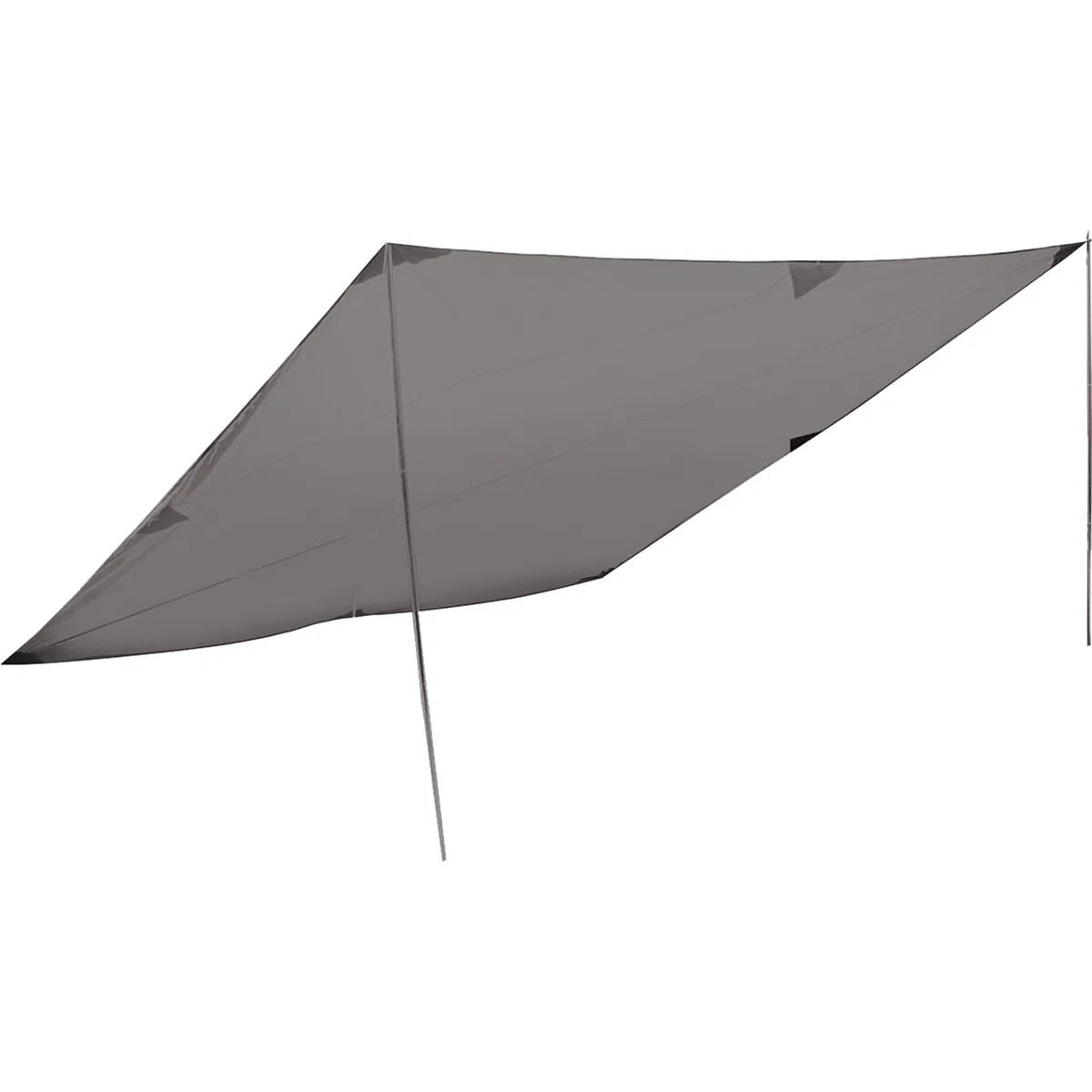 High Peak Sonnensegel Tarp 1, 300x300 cm, Sonnenschutz, Wetterschutz Tarp , Universal Camping Plane, leicht, variable Aufbaumöglichkeiten mit 2 Aufstellstangen 200 cm