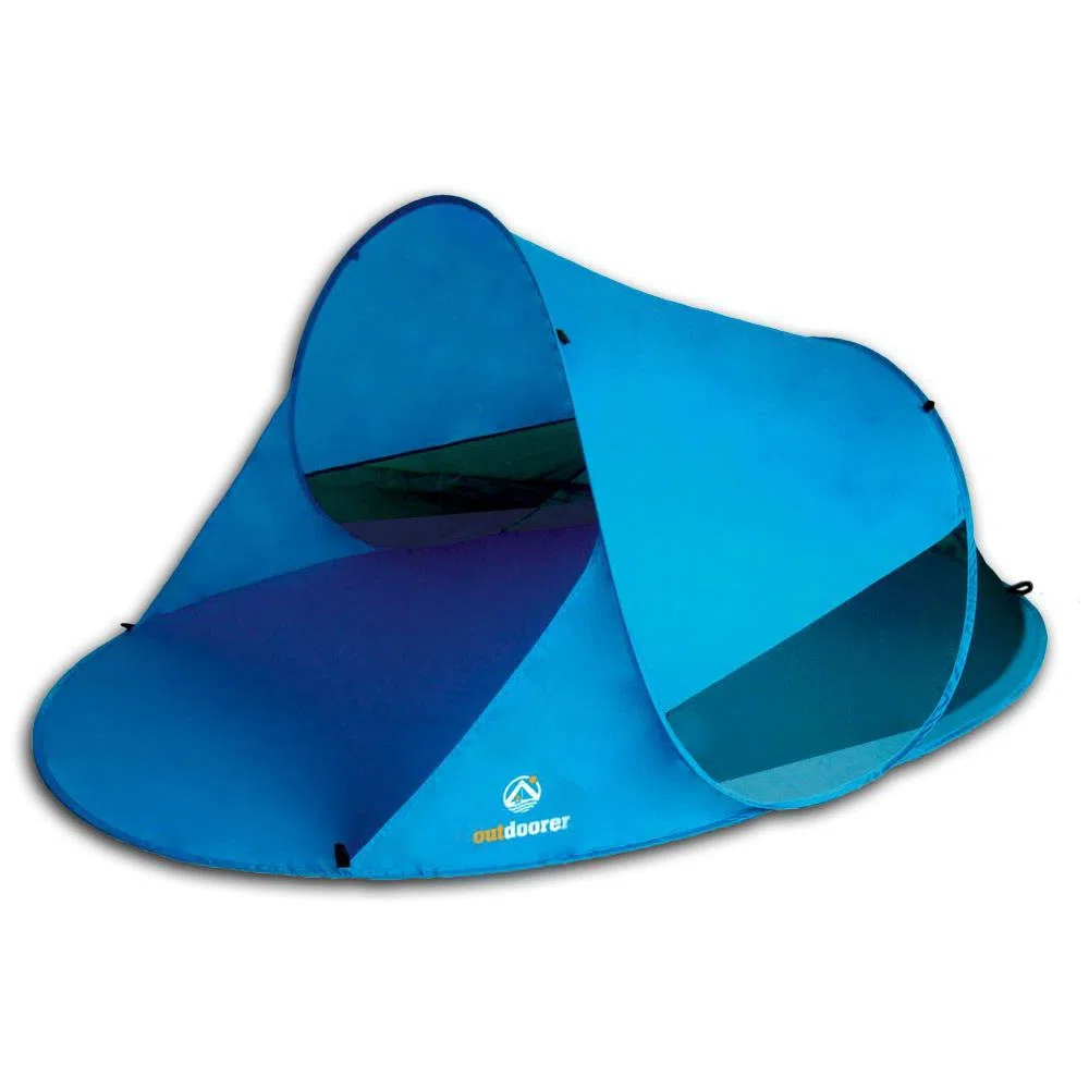 outdoorer Pop up Strandmuschel Zack II - Wurf-Strandmuschel mit UV-Schutz 60, Sonnenschutz und Windschutz am Strand