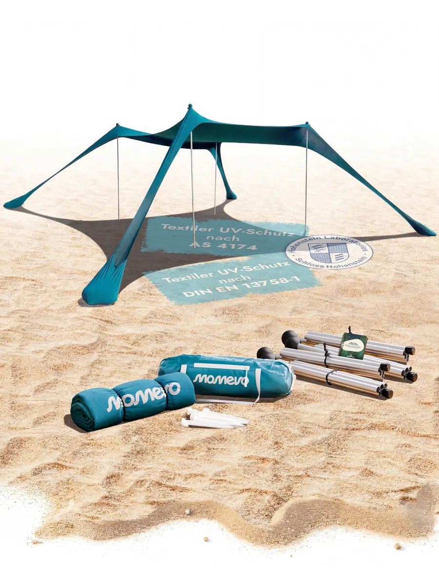 Sunsail XL Strandzelt, Sonnensegel Strand, XXL Strandmuschel | Next Level Strandmuschel, windstabil & leicht, UV-Schutz UPF 50+, einfacher Aufbau in Sekunden