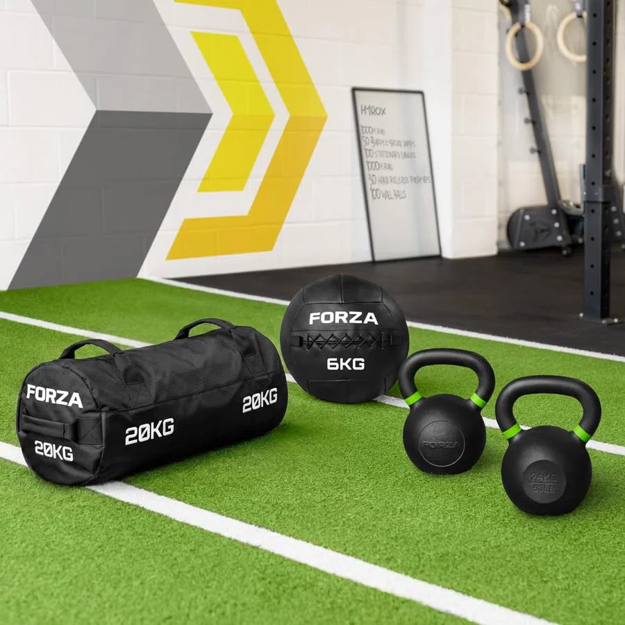 FORZA HYROX Herren-Set – Kettlebells, Sandsack & Wall Ball