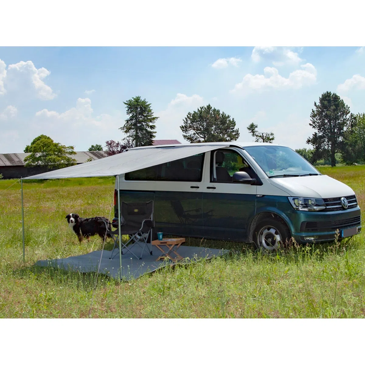 Reimo Universal Sonnensegel Como 2 Anthrazit, 250x240cm Camping Sonnendach Wohnwagen Wohnmobil Campingbus Sonnenschutz